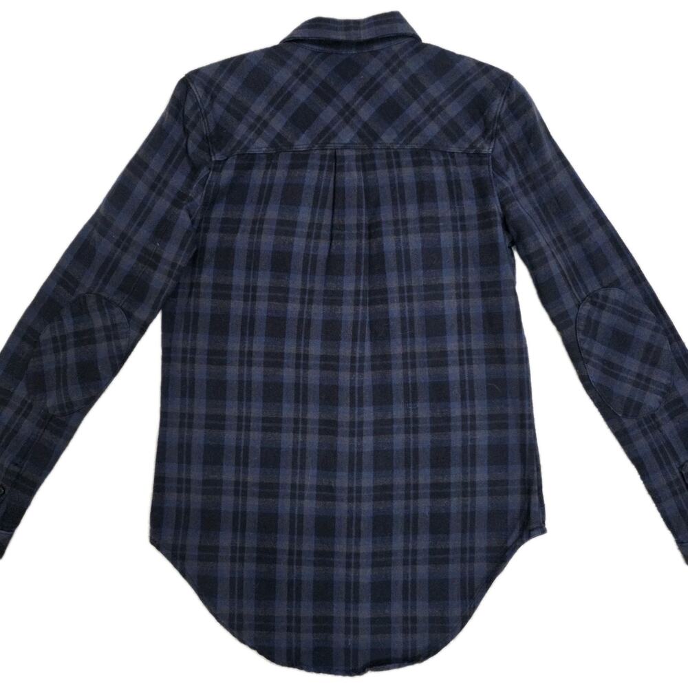 VANS Women's Blue Plaid Structured Flannel Shirt Long Sleeve Size XS - Picture 3 of 6